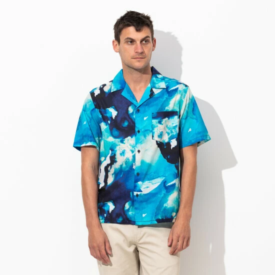 Banks Journal Natalie Strickland Studio S-S Woven Shirt Shirts Indigo 4 Banks Journal Natalie Strickland Studio S-S Woven Shirt Shirts Indigo - Image 2