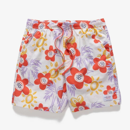 Banks Journal Nia Elastic Boardshort Shorts Off White 3 Banks Journal Nia Elastic Boardshort Shorts Off White