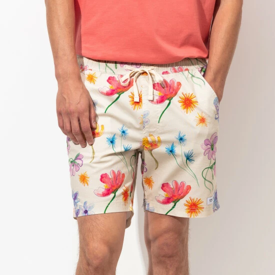 Banks Journal Fluer Elastic Boardshort Shorts Bone 5 Banks Journal Fluer Elastic Boardshort Shorts Bone - Image 3