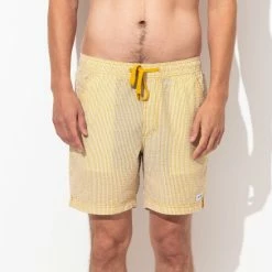 Banks Journal Tallows Elastic Boardshort Shorts Dark Mustard -Banks Journal store unnamed file 783