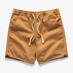 Banks Journal Label Elastic Boardshort - Tobacco Shorts