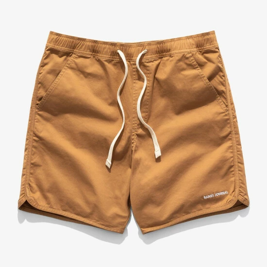 Banks Journal Label Elastic Boardshort - Tobacco Shorts 3 Banks Journal Label Elastic Boardshort - Tobacco Shorts