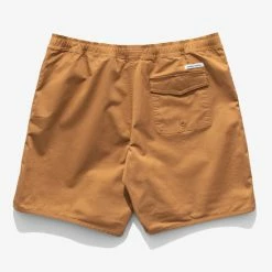 Alternative view of Banks Journal Label Elastic Boardshort - Tobacco Shorts