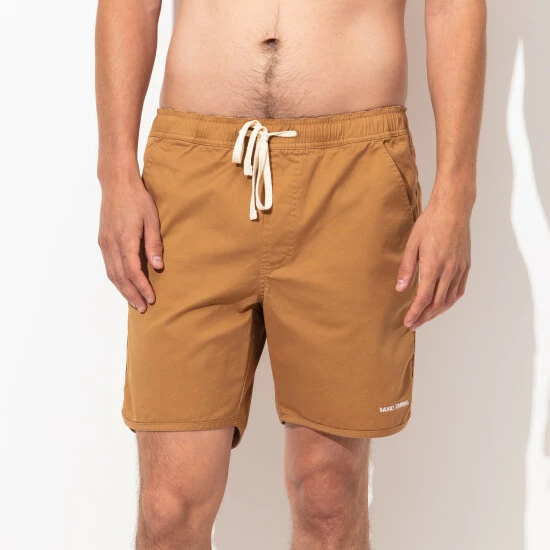 Banks Journal Label Elastic Boardshort - Tobacco Shorts 5 Banks Journal Label Elastic Boardshort - Tobacco Shorts - Image 3