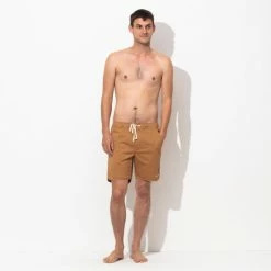 Banks Journal Label Elastic Boardshort - Tobacco Shorts 13 Banks Journal Label Elastic Boardshort - Tobacco Shorts -Banks Journal store unnamed file 797