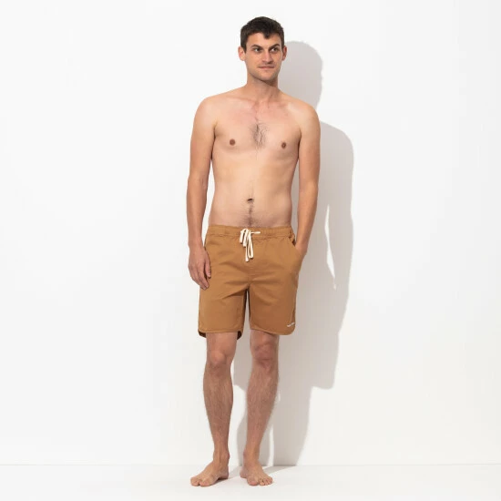 Banks Journal Label Elastic Boardshort - Tobacco Shorts 8 Banks Journal Label Elastic Boardshort - Tobacco Shorts - Image 6