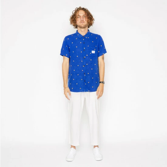 Banks Journal Shine S/S Woven Shirt Shirts Blue 6 Banks Journal Shine S/S Woven Shirt Shirts Blue - Image 4