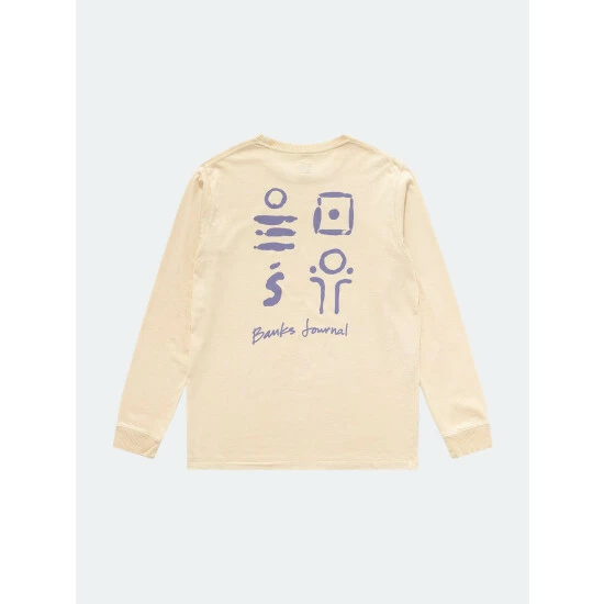 Banks Journal Objects L/S Smu Tee Shirt T-Shirts Bone 4 Banks Journal Objects L/S Smu Tee Shirt T-Shirts Bone - Image 2