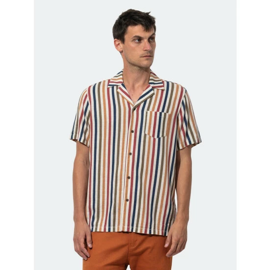 Banks Journal Paddock S/S Woven Shirt Shirts Bone 4 Banks Journal Paddock S/S Woven Shirt Shirts Bone - Image 2