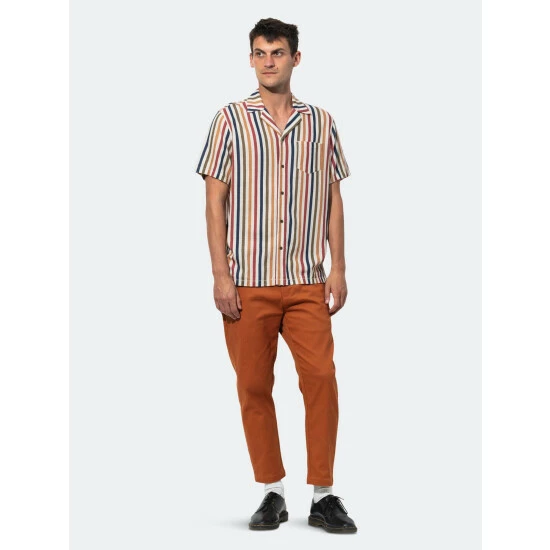 Banks Journal Paddock S/S Woven Shirt Shirts Bone 7 Banks Journal Paddock S/S Woven Shirt Shirts Bone - Image 5
