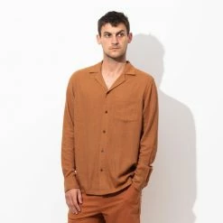 Alternative view of Banks Journal Brighton L/S Woven Shirt Shirts Tobacco