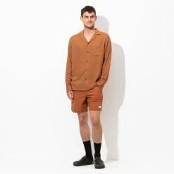 Banks Journal Brighton L/S Woven Shirt Shirts Tobacco -Banks Journal store unnamed file 861