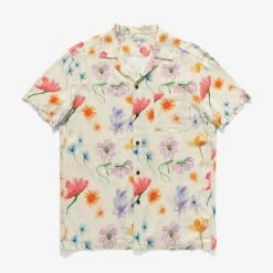 Banks Journal Fluer S/S Woven Shirt Shirts Bone