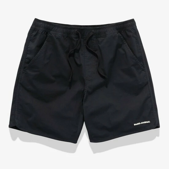 Banks Journal Label Elastic Boardshort Shorts Dirty Black 3 Banks Journal Label Elastic Boardshort Shorts Dirty Black