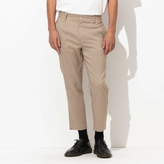 Banks Journal Downtown Plaid Pant Denim & Bottoms Taupe 5 Banks Journal Downtown Plaid Pant Denim & Bottoms Taupe - Image 3