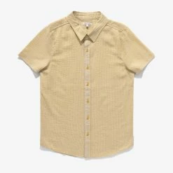 Banks Journal Tallows S-S Woven Shirt Shirts Dark Mustard