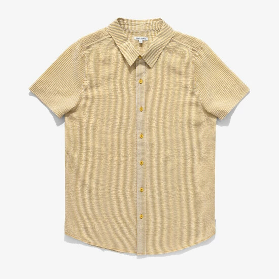 Banks Journal Tallows S-S Woven Shirt Shirts Dark Mustard 3 Banks Journal Tallows S-S Woven Shirt Shirts Dark Mustard