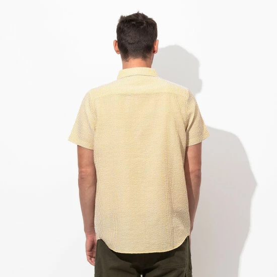 Banks Journal Tallows S-S Woven Shirt Shirts Dark Mustard 7 Banks Journal Tallows S-S Woven Shirt Shirts Dark Mustard - Image 5