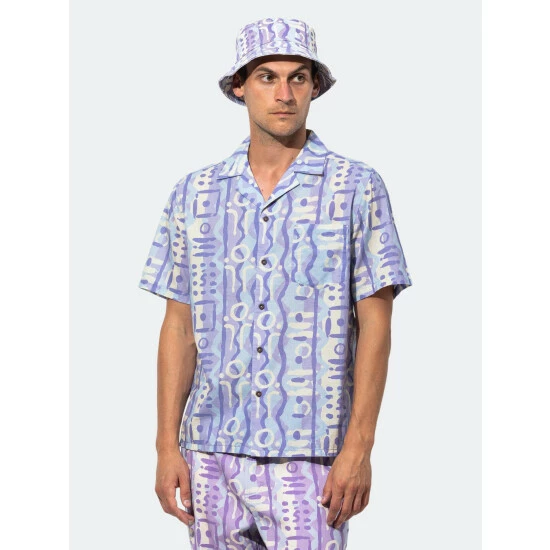 Banks Journal Highlands S/S Woven Shirt Shirts Lilac 4 Banks Journal Highlands S/S Woven Shirt Shirts Lilac - Image 2