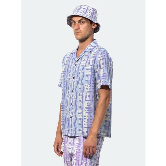 Banks Journal Highlands S/S Woven Shirt Shirts Lilac 5 Banks Journal Highlands S/S Woven Shirt Shirts Lilac - Image 3
