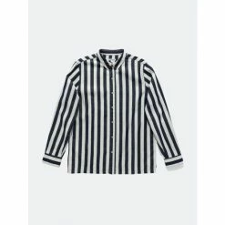 Banks Journal Percussion Chambray Stripe L/S Woven Shirt Tops Dirty Denim