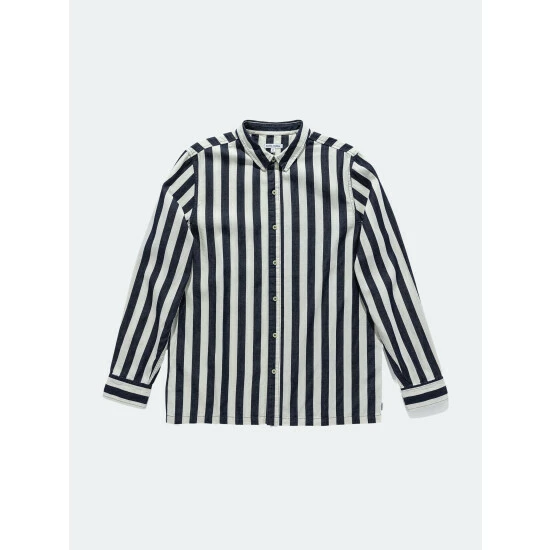 Banks Journal Percussion Chambray Stripe L/S Woven Shirt Tops Dirty Denim 3 Banks Journal Percussion Chambray Stripe L/S Woven Shirt Tops Dirty Denim