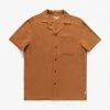 Banks Journal Brighton S/S Woven Shirt - Tobacco Shirts -Banks Journal store unnamed file 962