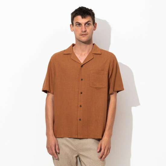 Banks Journal Brighton S/S Woven Shirt - Tobacco Shirts 4 Banks Journal Brighton S/S Woven Shirt - Tobacco Shirts - Image 2