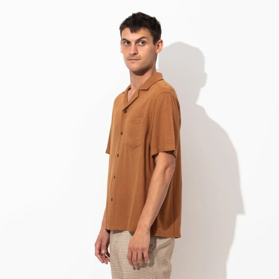 Banks Journal Brighton S/S Woven Shirt - Tobacco Shirts 5 Banks Journal Brighton S/S Woven Shirt - Tobacco Shirts - Image 3