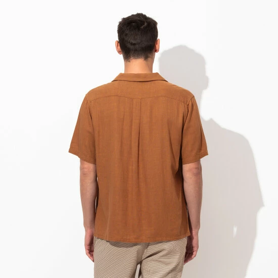 Banks Journal Brighton S/S Woven Shirt - Tobacco Shirts 6 Banks Journal Brighton S/S Woven Shirt - Tobacco Shirts - Image 4