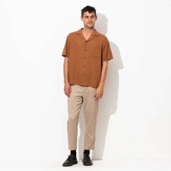 Banks Journal Brighton S/S Woven Shirt - Tobacco Shirts 7 Banks Journal Brighton S/S Woven Shirt - Tobacco Shirts - Image 5