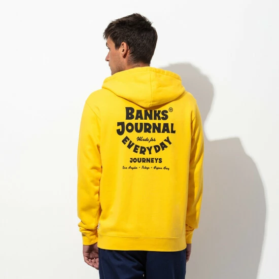 Banks Journal Mojave Hood Printed Fleece Sweatshirts, Sweaters & Hoodies Honey 7 Banks Journal Mojave Hood Printed Fleece Sweatshirts, Sweaters & Hoodies Honey - Image 5